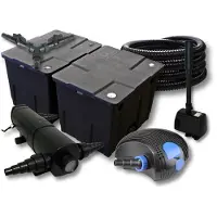 SunSun Filter Set 60000l Teich 24W Klärer,100W ECO Pumpe Schlauch Springbrunnen