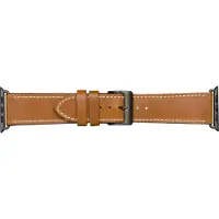 dbramante1928 Copenhagen Apple Watch 42/44/45 mm Lederarmband Braun/Space Grau Uhrenarmband