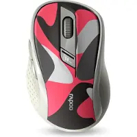 Rapoo M500 Silent, rechts, Optisch, Bluetooth + USB Type-A, 1600 DPI, Grau, Rot, Weiß