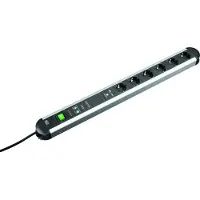 Bachmann PRIMO Steckdosenleiste 6x Schutzkontakt, Gerätevollschutz, Schalter, USB-Charger, 1,75 m
