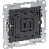 Legrand SEANO Einsatz 2f 765028 USB-Ladesteckdose Typ C+C m.Ladestrom 3 5 (765028)