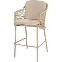 4 Seasons Outdoor Tramonti Barstuhl latte mit 2 Kissen