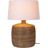 Lucide Tischlampe Ambala Ø 45 cm – Seegrasbraun