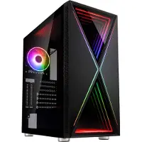 Kolink Void X, Midi Tower, PC, Schwarz, ATX, EATX, micro ATX, Mini-ITX, Kunststoff, Stahl, Gehärtetes Glas, Gaming
