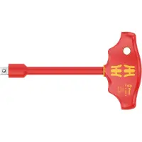 Wera 410 i VDE B VDE-isolierter Quergriff-Adapterschraubendreher für 3/8" Steckschlüsseleinsätze, 3/8" x 130 mm