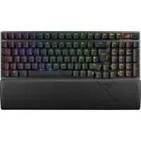 Asus ROG Strix Scope II 96 Wireless, Verkabelt & Kabellos, USB + RF Wireless + Bluetooth, Mechanischer Switch, QWERTY, RGB-LED, Schwarz