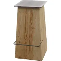 Mendler Barhocker MCW-L76, Barstuhl Tresenhocker, Industrial Massiv-Holz MVG-, natur mit Metall-Optik