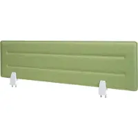 Mendler Tischtrennwand MCW-G76, Büro-Sichtschutz Schreibtisch Pinnwand, Klemmen Stoff/Textil mit Prägung 100x30cm grün
