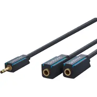 ClickTronic 70491, 3.5mm, Männlich, 3.5mm, Weiblich, 0,1 m, Blau