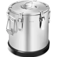 Royal Catering Thermobehälter Edelstahl - 15 L - - Gummiboden