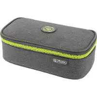Herlitz beatBox ABC, Weiches Federmäppchen, Polyester, Grau, Gelb, Einfarbig, Reißverschluss, Pubertät