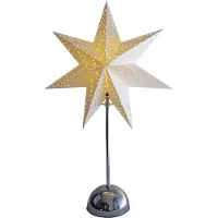Best Season LED Standstern Cellcandle chrome weiss kabellos 55x35 CC302-55