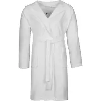 Vossen Unisex-Bademantel "Texas, ideal für Sauna & Spa, Hotelbademantel, Morgenmantel" Gr. S, weiß, L:110cm, Webvelours, Hausmäntel, Unisex-Bademantel, für Damen & Herren
