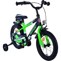 Volare Kinderfahrräder Jungen Sportivo 14 Zoll 22 cm Jungen Rücktrittbremse Grün/Schwarz