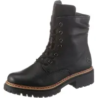 Rieker Stiefeletten Damen Kunstleder Schwarz Größe: 37