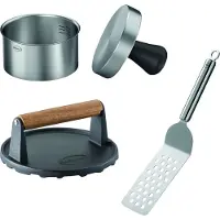 Rösle Hamburger-Set BBQ Silber (3er-Set)