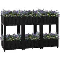 vidaXL Hochbeet 120x40x71 cm Polypropylen