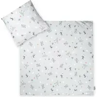 Julius Zöllner Kinderbettwäsche Jersey Savanne Grau 100 x 135 + 40 x 60 cm