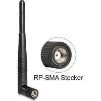 DeLOCK 88461, 3 dBi, 2.4 - 2.5 / 4.9 - 5.875 GHz, IEEE 802.11a,IEEE 802.11b,IEEE 802.11g,IEEE 802.11n, 50 Ohm, Omnidirektionale Antenne, RP-SMA