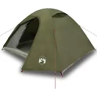 vidaXL Kuppel-Campingzelt 4 Personen Olivgrün Wasserdicht