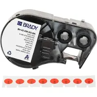 Brady M4-82-499-RD-BK, Nylongewebe, Schwarz auf Rot, Deckeletikett 9.53 mm rund, permanent (240 E.