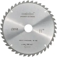 Metabo 216 x 2,4 x 30 mm Sägeblatt für Holz 40T