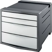 Esselte Vivida, Polystyrene, Weiß, A4, 4 Schublade(n), 210 g, 254 x 350 x 61 mm