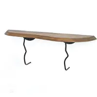 Hannah Home | Wandregal Tamara Schwarz Holz 99x99x22 cm | NADUVI