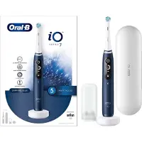 Oral-B iO iO7, Erwachsener, Rotierende Zahnbürste, Tägliche Pflege, Tiefenreinigung, Zahnfleischpflege, Sensibel, Whitening, Blau, 2 min, Saphire Blue