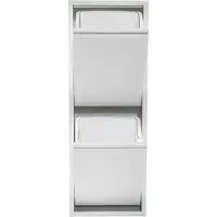 En.casa Mülltrennschrank 'Sollentuna' mit 2 Kippfächern Metall 2 x 14 L Eimer Weiß