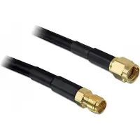 DeLOCK 5m RP-SMA, 5 m, CFD200, RP-SMA, RP-SMA, Schwarz