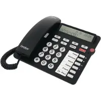 Tiptel 1081000, Analoges Telefon, Kabelgebundenes Mobilteil, Freisprecheinrichtung, Anrufer-Identifikation, Schwarz