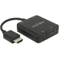 DeLOCK 63276, HDMI Typ A (Standard), HDMI Typ A (Standard), Männlich, Weiblich, 3840 x 2160 Pixel, 3840 x 2160