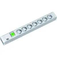 Bachmann 19" 1,5HE 7xCEE7/3 1xSchalter Strom 2,0m CEE7/7