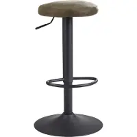 FineBuy Barhocker Wildlederoptik Grau Hocker ohne Lehne 58 - 79 cm Küchenhocker Stoff Metall 100kg Design Barstuhl Tresenhocker Drehbar Bistrohocker