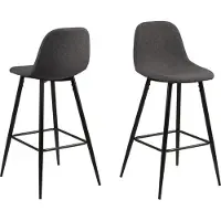 Ebuy24 Willy Barhocker grau, Metall schwarz.