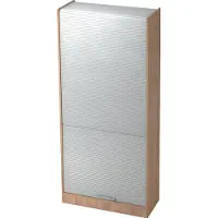 Hjh OFFICE PRO SIGNA R90 RE - Nussbaum/Silber Rollladenschrank 5 OH Relinggriff Kunststoff