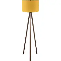 Opviq , Hochwertige Stehlampe, Gelb, 140 cm hoch | 100% MDF, PVC-Kappe, Durchmesser: 38 cm, E27 Fassung, Max 40 W | Skandinavisches Design, ideal für modernes Wohnen.