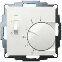Eberle Controls 191811224502 UP-Raumregler, RAL9010 glänzend 55x55, 5-30C, AC 24V, 1Öffner 10 A bei DC 24 V 100 W, Tem.absenkung ca.4K, Schalter Ein/Aus