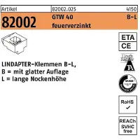Lindapter Klemmen R 82002 GTW 40 LM 24 / 16,0 feuerverzinkt