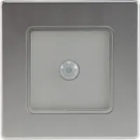 Chilitec LED Wand-Einbauleuchte EBL 86 PIR 2W 3000k warmweiß Rahmen silber