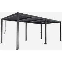 Sweeek - Bioklimatische Pergola Palace mit Lamellendach 3x6m - Anthrazit