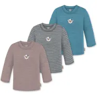 Normani 3er Pack Baby Merino Longsleeve „Taupo" - 9475