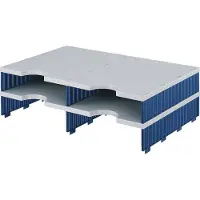 Styro Sortierstation styrodoc Standard, DIN C4, Anbaueinheit, grau/blau