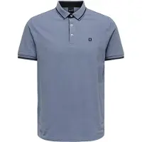 Only & Sons Onsefletcher Poloshirt Hochwertiger Piqué-Stoff, Dezente Stickerei, Klassische Polokragen