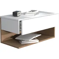 Hioshop Holz Wandschublade Nachtschrank Wandboard Schublade Konsole Nachttisch Usal XL 60 cm