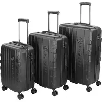 Bugatti Galatea Hard-Top Case Trolley 3er Set Black schwarz 77cm