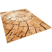 Pergamon Modern Designer Teppich Velours Samba, Größe:160x230 cm, Design:Beige Nature