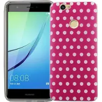 König Design Handy Hülle für Huawei Nova Polka Dot Pink Tasche Cover Motiv Slim Bumper Neu