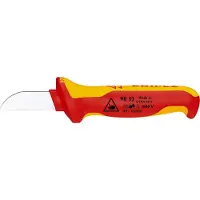 Knipex 98 52 SB Kabelmesser isolierender Mehrkomponenten-Griff, VDE- 190 mm (SB-Karte/Blister)